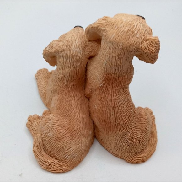 Lab Pups Stone Critters Dog Figurine Labrador Retriever Yellow Vintage - Picture 6 of 11